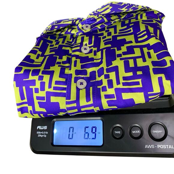 Chubbies Polo Shirt Medium Purple Stretch Performance Preppy Golf Funky - Picture 9 of 9